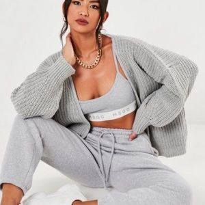 SOLD‼️Missguided Grey Cocoon Oversized Cardigan